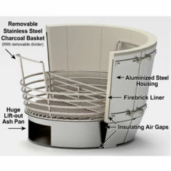 Keramikgrill Saffire 19" Platinum Schwarz Mod. 19 -Kamado Joe Sae Saffire FireBox 01 6